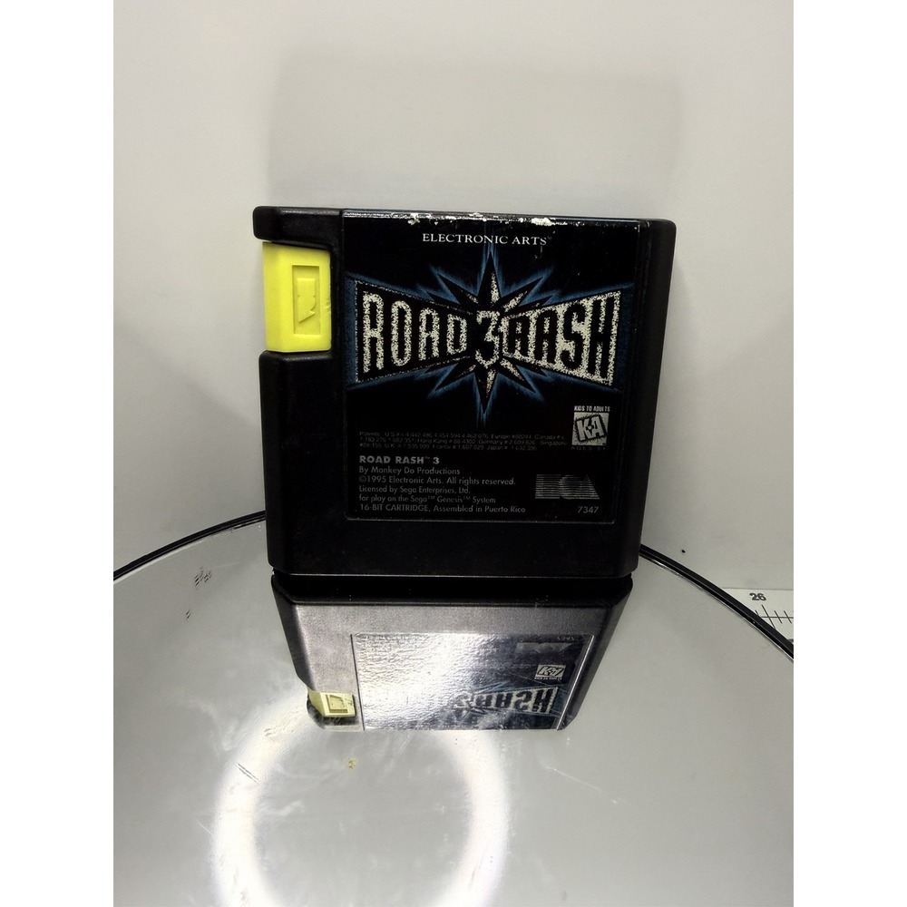 Road Rash 3 III Sega Genesis Game Cartridge Authentic EA Electronic Arts 1995